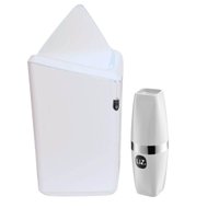 Kit Porta Escova de Dente e Lixeira Basculante 12L Branco Banheiro Organização Pia