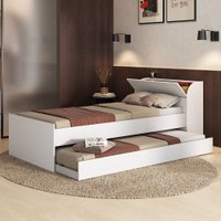 Cama Solteiro ávilla 1 Porta com Cama Auxiliar Branco - Pnr Móveis