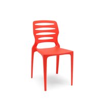 Cadeira Ville Empilhável em Polipropileno Plaxmetal Vermelha