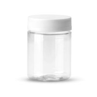 30un Pote Multiuso Plástico 250ml com Tampa Branca G1525 Galvanotek