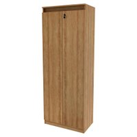 Armario Multiuso 2 Portas Com Chave 160X60 cm AM3110 Amendoa Tecno Mobili