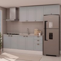 Armário de Cozinha Genialflex Iluminata 4 Peças Branco Fendi