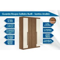 Guarda Roupa +Cômoda 2 Peças QC337 Jatobá/Grafite - Santos Andirá