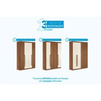 Guarda Roupa +Cômoda 2 Peças QC325 Jatoba/Areia - Santos Andirá