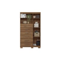 Guarda Roupa +Cômoda 2 Peças QC312 Jatobá/Grafite - Santos Andirá