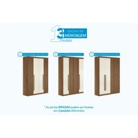 Guarda Roupa +Cômoda 2 Peças QC331 Jatoba/Areia - Santos Andirá