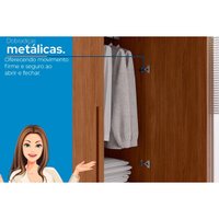 Guarda Roupa +Cômoda 2 Peças QC345 Jatoba/Areia - Santos Andirá