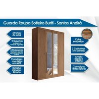 Guarda Roupa +Cômoda 2 Peças QC322 Jatobá - Santos Andirá