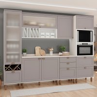 Armário De Cozinha Genialflex Iluminata Liz Branco Fendi