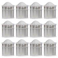 Kit 12 Arandelas de Parede Externa Luminária Branca Clássica Colonial 25cm De Ville Dital