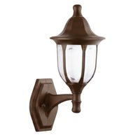 Luminária Arandela de Parede Externa Vintage Marrom Plástico 38cm Modena Dital Jardim Fachada