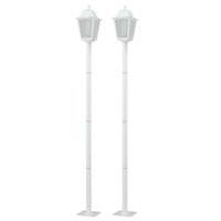 Kit 2 Luminárias Jardim Praça Poste 1,9m Clássico 1 Lâmpada Soberana Dital Estacionamento