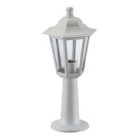 Balizador Clássico Branco Luminária para Jardim Lente Transparente Dital Colonial