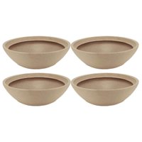 Kit 4 Vasos Decorativos para Plantas Flores 17cm Polietileno Areia Tramontina Jardim Varanda