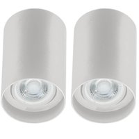 Jogo 2 Spots Luminárias de Sobrepor Altas Brancas Termoplástico Lamp Par20 Bivolt
