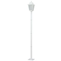 12 Postes Luminária 1,95m Praça Jardim Branco 1 Lâmpada Soberana Colonial Dital