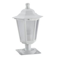 Balizador de Jardim Branco Alumínio 31cm Luminária Lente Fosca Murro Decorativo Dital