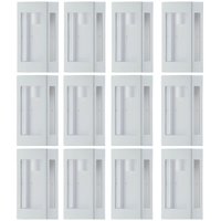 Conjunto 12 Luminárias Arandelas de Parede Branco Bivolt E27 Lente Transparente Prime Dital