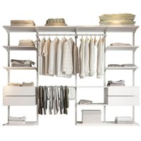 Closet Aberto Modular para Casal 265cm Eternity 37 Branco