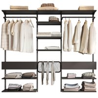 Closet Aberto Modulado para Casal 225cm Eternity 34 Preto