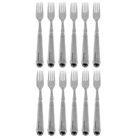 12 Garfos Jumbo para Churrasco 20cm Aço Inox Prateado Jantar Nobre Robusto