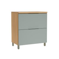 Balcão de Cozinha com Tampo Marquesa 100% MDF 1 Porta 1 Gaveta Verde e Nature