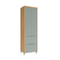 Paneleiro Marquesa 100% MDF 2 Portas 2 Gavetas Verde e Nature