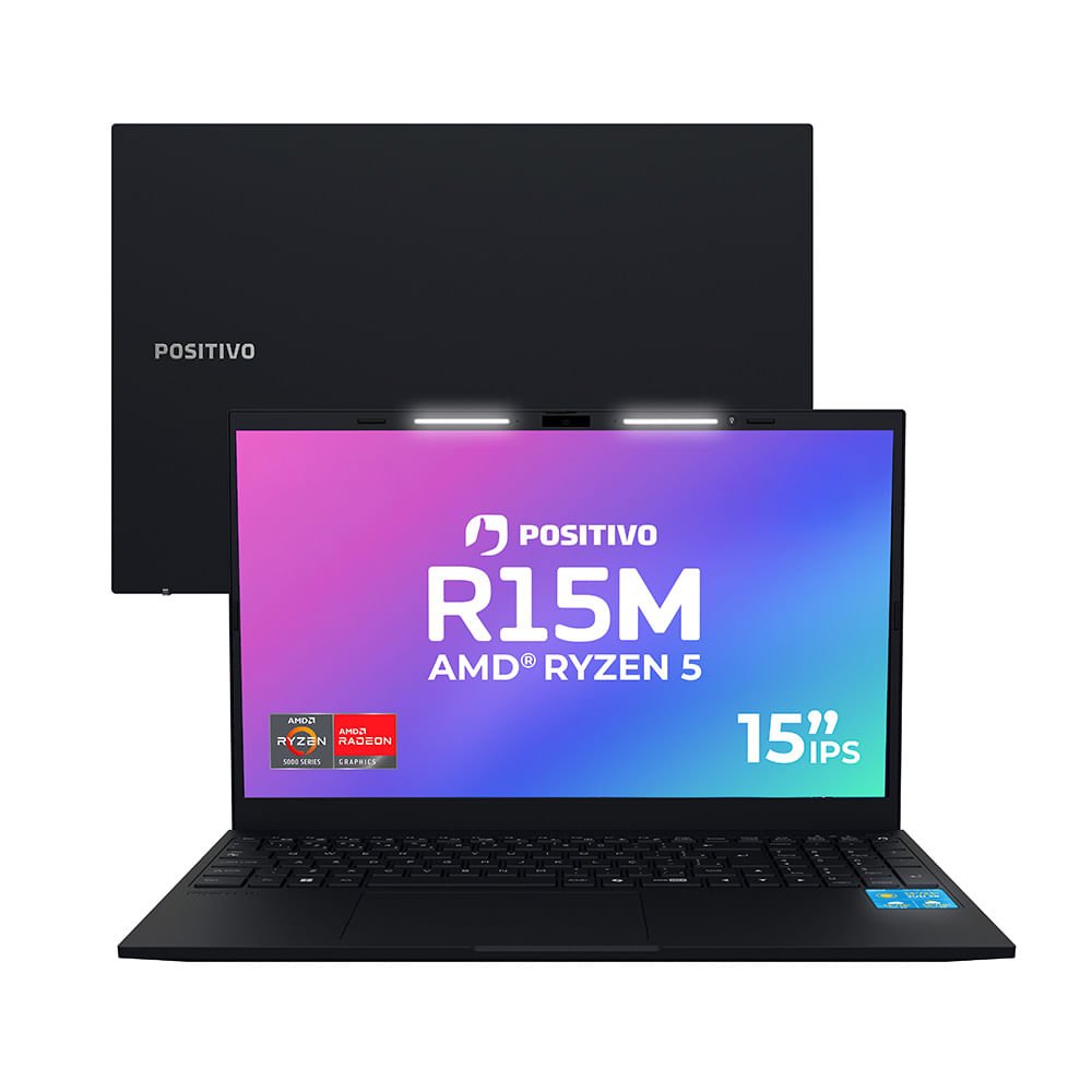 Notebook - Positivo Amd Ryzen 5 5500u 2.10ghz 8gb 256gb Ssd Amd Radeon Graphics Linux Vision R15 15,6