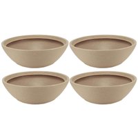 Kit 4 Vasos Flores Plantas 22cm Indi Areia Tramontina Plástico Jardim Varanda
