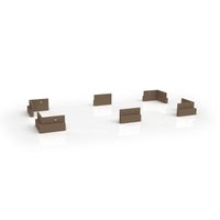 Módulo Cozinha Kappesberg Maxxi Kit c/ 6 Pés PVC B111 Nature-Kappesberg