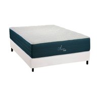 Cama Box Casal: Colchão Molas Ensacadas Polar Aquariuns + Base CRC Corano White (138x188)
