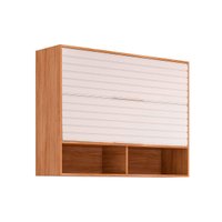 Armário de Cozinha Modulado Esplendida c/ 2 Portas Basculantes 120cm Cinamomo/Branco - MGM