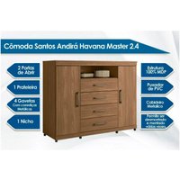 Guarda Roupa +CÃ´moda QC314 Jatobá/Grafite - Santos Andirá