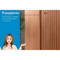 Guarda Roupa 2 Peças (1GuardaRoupa+1Cômoda) QC368 Jatoba/Areia - Santos Andirá