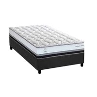 Cama Box Solteirão: Colchão Molas MasterPocket Ensacadas Herval La Playa C1634 + Base CRC Suede Gray (96x203x28)