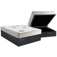 Cama Box Baú Casal + Colchão Ortopédico Inovaflex Comfort