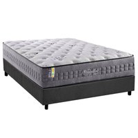 Cama Box Casal: Colchão Molas MasterPocket Ensacadas D Angelis Anjos Versalhes + Base CRC Suede Gray (138x188)