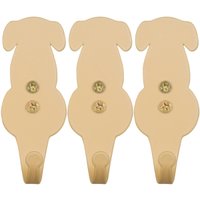 Kit 3 Penduradores 8cm Luft Masutti Cachorro Dourado Gancho Organizador Utensílios