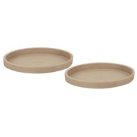 Kit 2 Pratos Grande Granito Areia para Vaso de Flor Tramontina Polietileno Jardim Folhagem