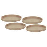 Kit 4 Pratos Grandes para Vaso de Flor Folhagem Jardim Polietileno Tramontina Areia