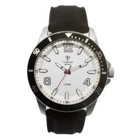 Relógio Masculino de Aço Tuguir Analógico Infinity 9169B Prata e Preto e Branco