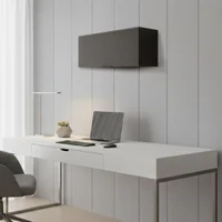 Armário Aéreo Escritório 1 Porta Miami Carraro Preto Touch