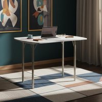 Mesa Dobrável Extensível para escritório 216 Carraro Branco