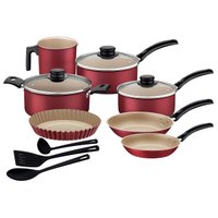 Kit Cozinha Tramontina 10 Peças Turim em Alumínio Starflon Max Vermelho