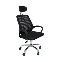 Cadeira de Escritório Giratória Cádis Preto Encosto Tela Mesh Versi