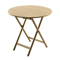 Mesa Dobrável Redonda Tramontina Bossa 80x75 cm em Madeira Tauari Natural