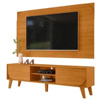 Rack Bancada Com Painel Para Tv 65 Pol 2 Portas Duna 182 cm Cinamomo Madetec