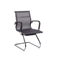 Cadeira Sydney Fixa Com Estrutura em Aço Cromado Fratini