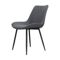 Cadeira Haifa Assento em MDF e Base em Aço Pintado Fratini - Grafite
