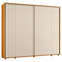 Guarda Roupa Casal Dali 2 Portas Deslizante 278 cm Cinamomo Off White Madetec